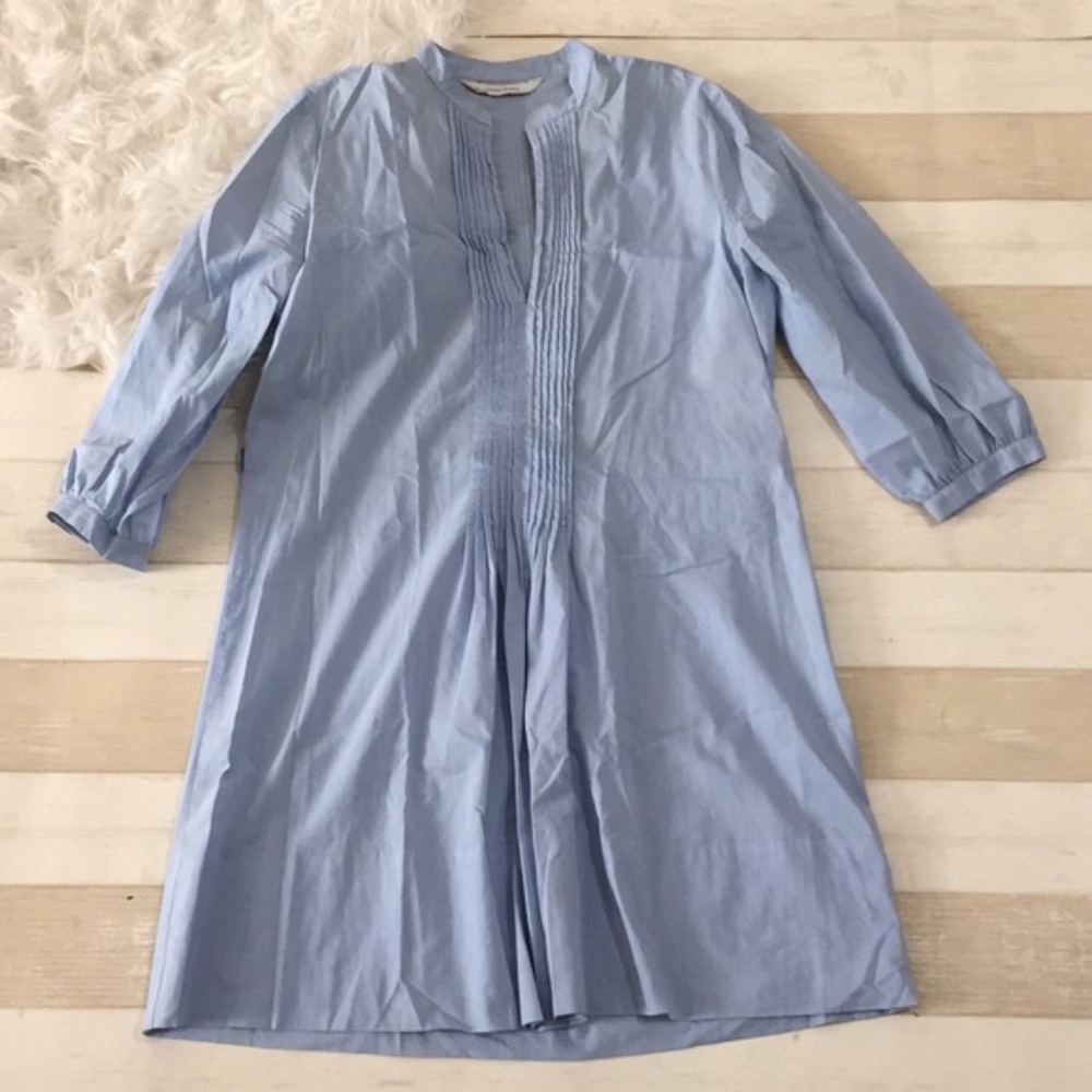 Zara baby light blue tunic dress long sleeve